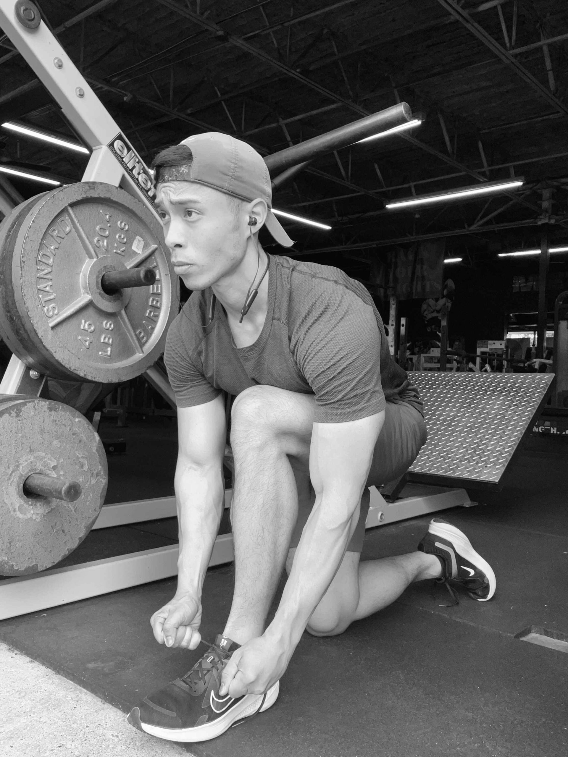 Coach Randy getting ready at the gym